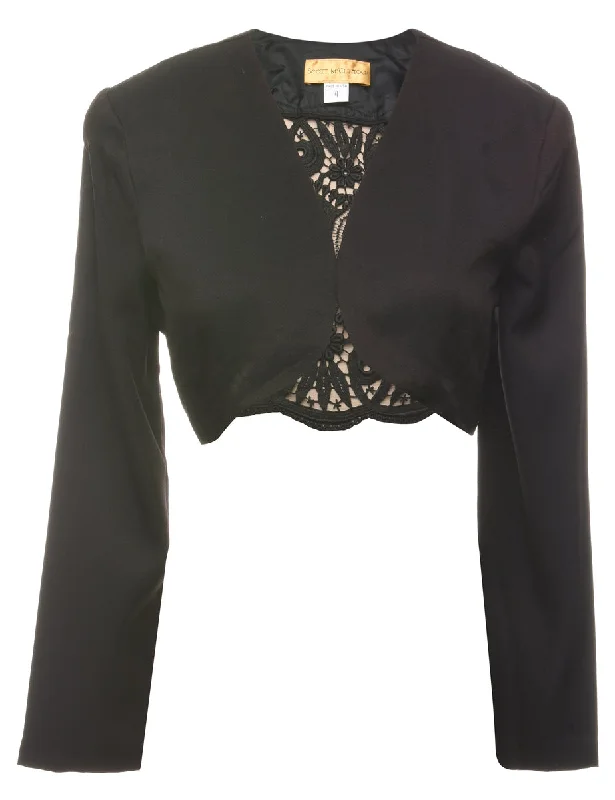 Black Cropped Jacket - M