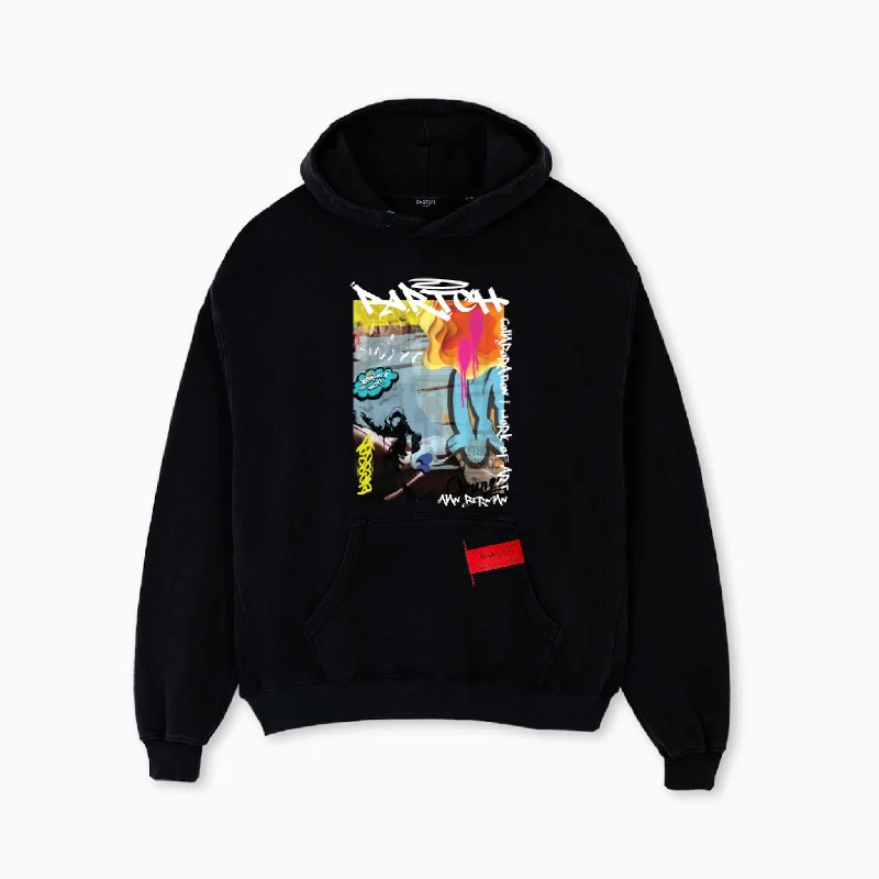 PARTCH Blessed Graphic Hoodie Black