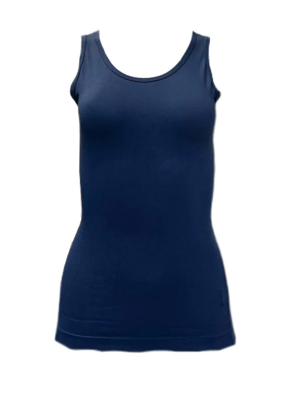 TOMMIE COPPER Women's Lower Back Support Tank Top, Navy