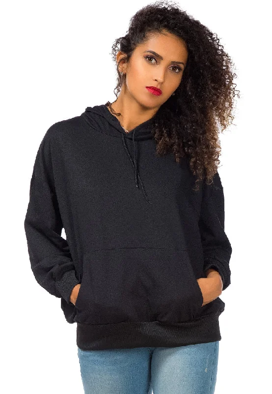 melange pullover drawstring hoodie