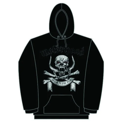 Motorhead Unisex Pullover Hoodie: March or Die