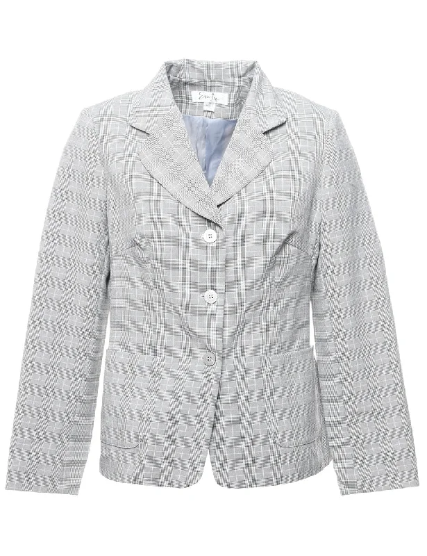 Grey Dogtooth Blazer - M